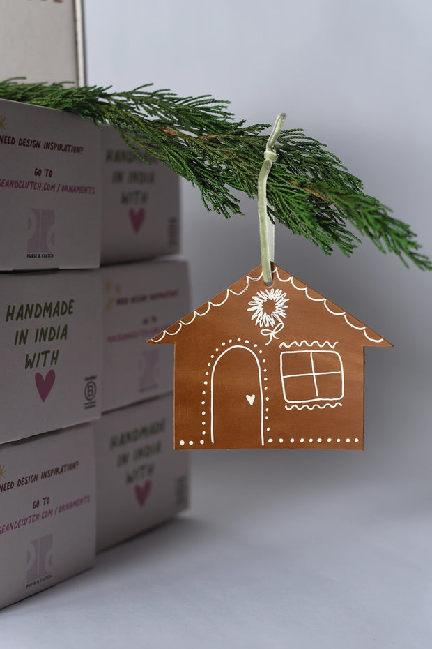DIY Leather Gingerbread House Ornaments Kits