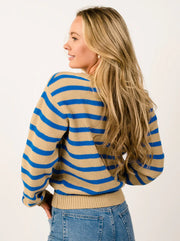 Haven Blue Stripe Sweater - Mango + Main