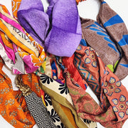 Upcycled Sari Silk Knot Head Band
