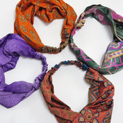 Upcycled Sari Silk Knot Head Band