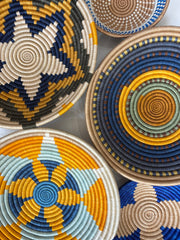 Small Basket - Blue Checkers