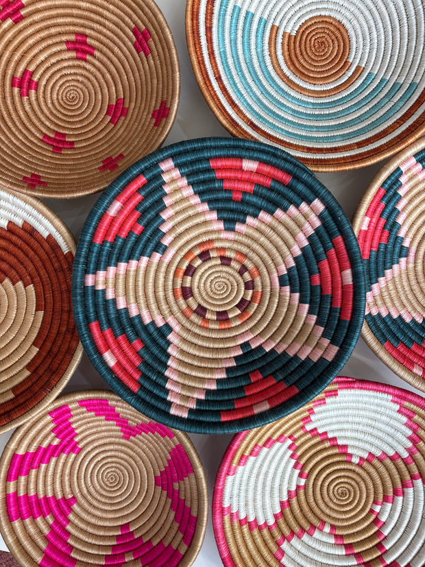 Medium Basket - Pink Cross