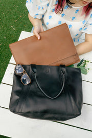 Leather Laptop Sleeve - Black