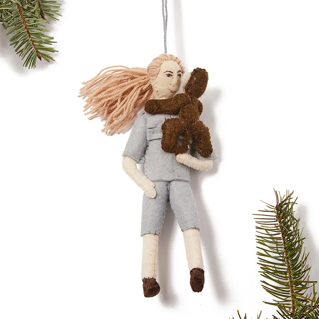 Jane Goodall Felt Ornament