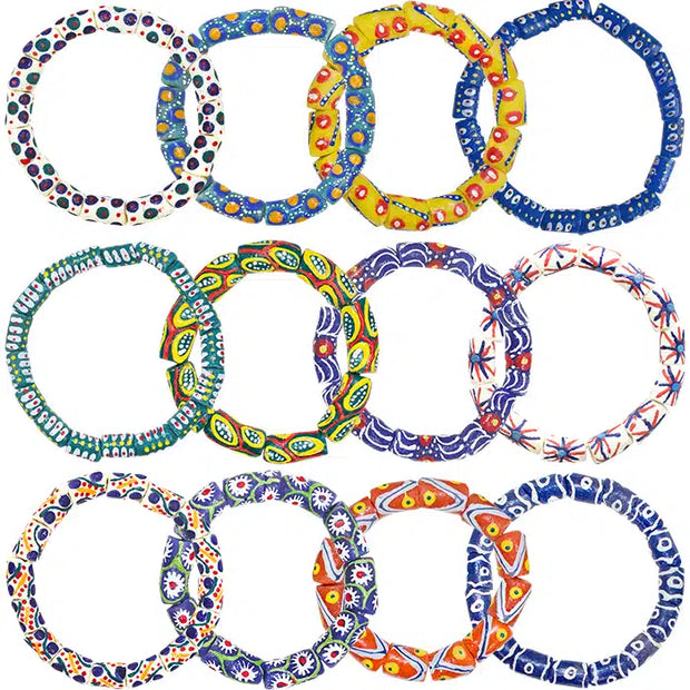 Hand-painted Glass Bracelets