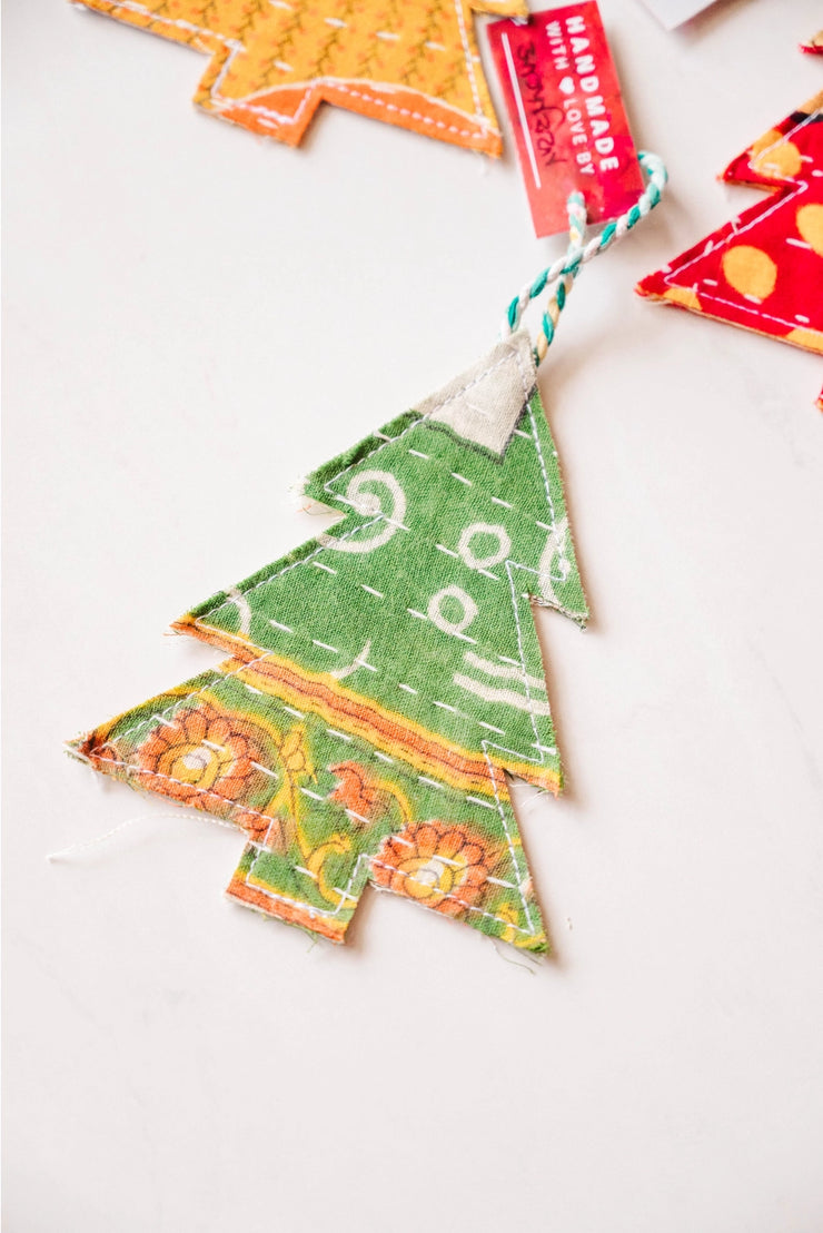 Kantha Christmas Tree Ornaments