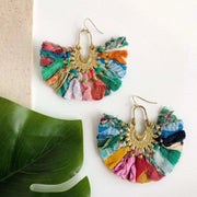 Kantha Ornamental Chandelier Earrings