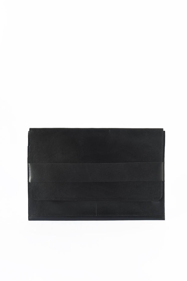 Leather Laptop Sleeve - Black