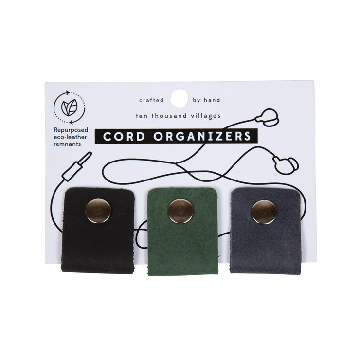 Leather Cord Organizers - Set of 3