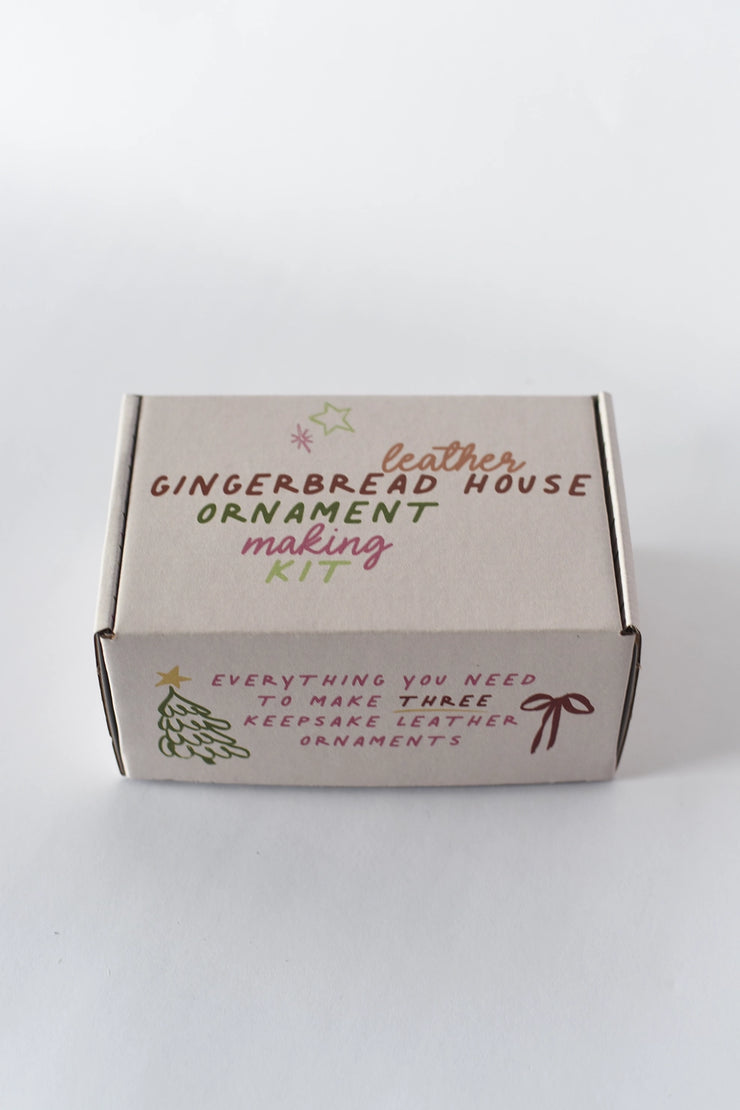 DIY Leather Gingerbread House Ornaments Kits