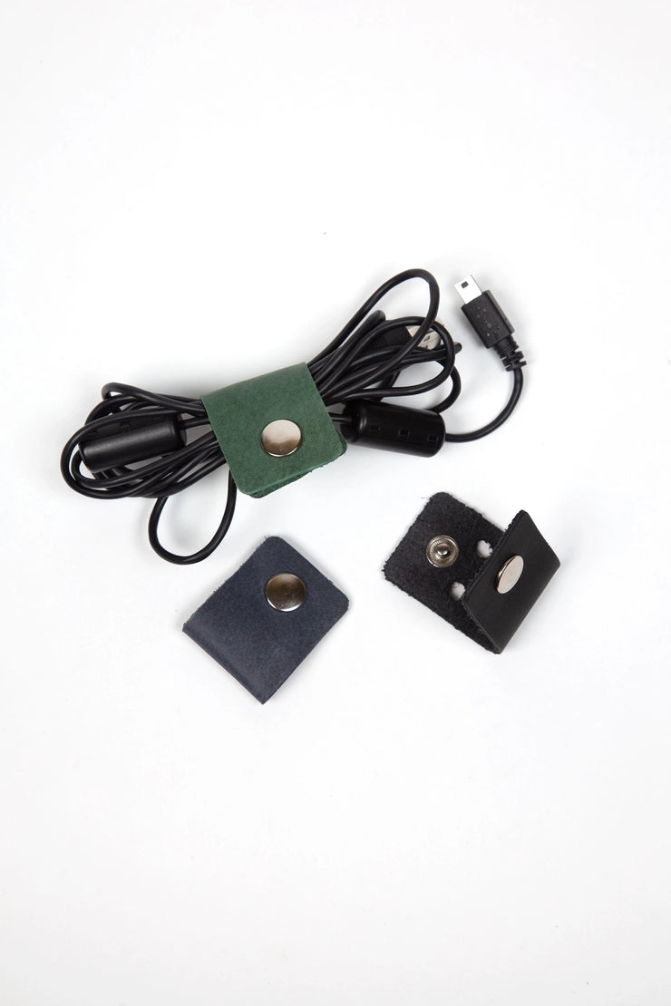 Leather Cord Organizers - Set of 3