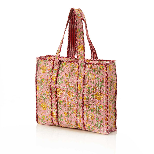 Marigold Blush Quilted Tote Bag