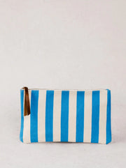 Marlow Canvas Clutch - Blue Stripe