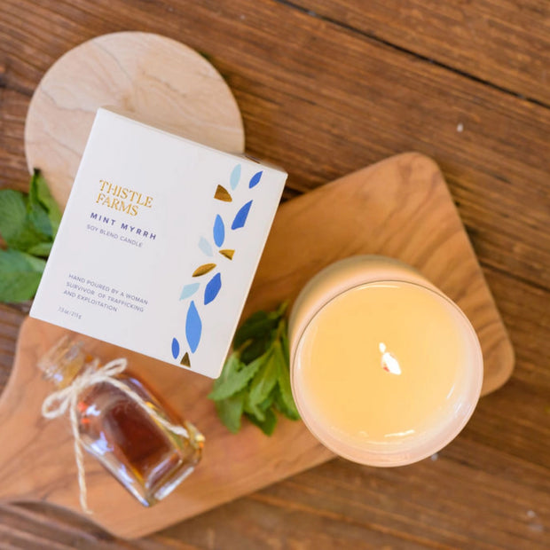 Mint Myrrh Holiday Candle