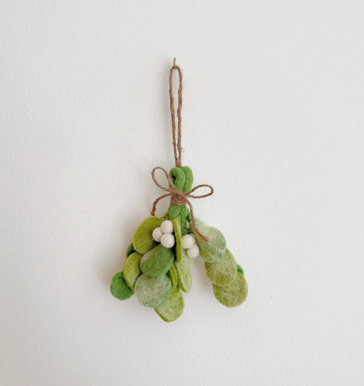 Mistletoe Sprig Felt Ornament