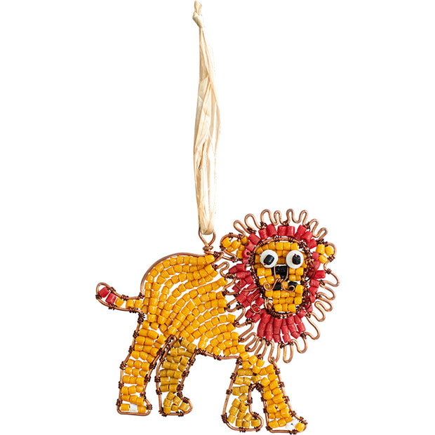 Recycled Glass Lion Ornament