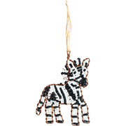 Recycled Glass Zebra Ornament - Mango + Main