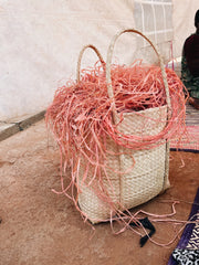Raffia Pom Pom Garland