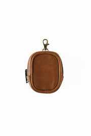Leather Pouch Charm - Cognac