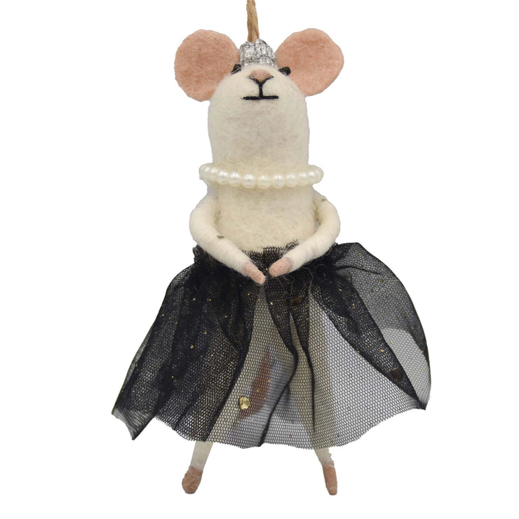 Queen Mouse Felt Ornament