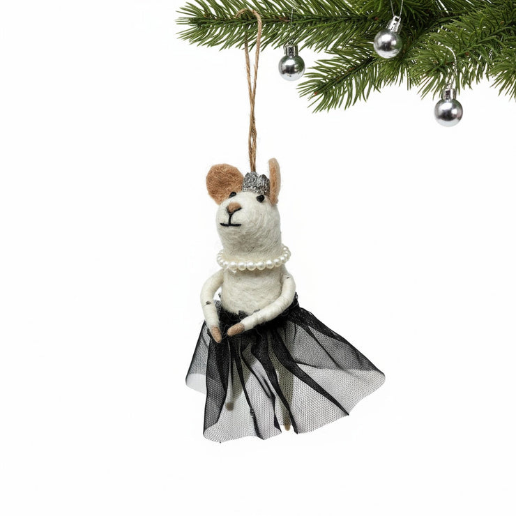 Queen Mouse Felt Ornament