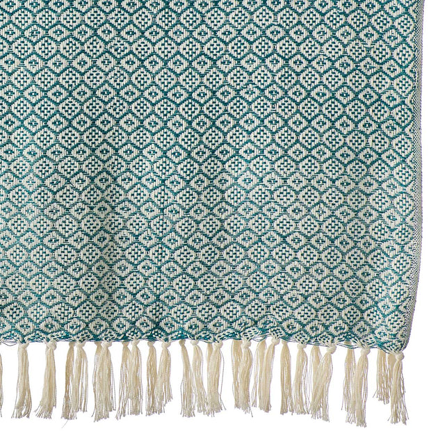Teal Diamond Recycled Bottle Throw Blanket