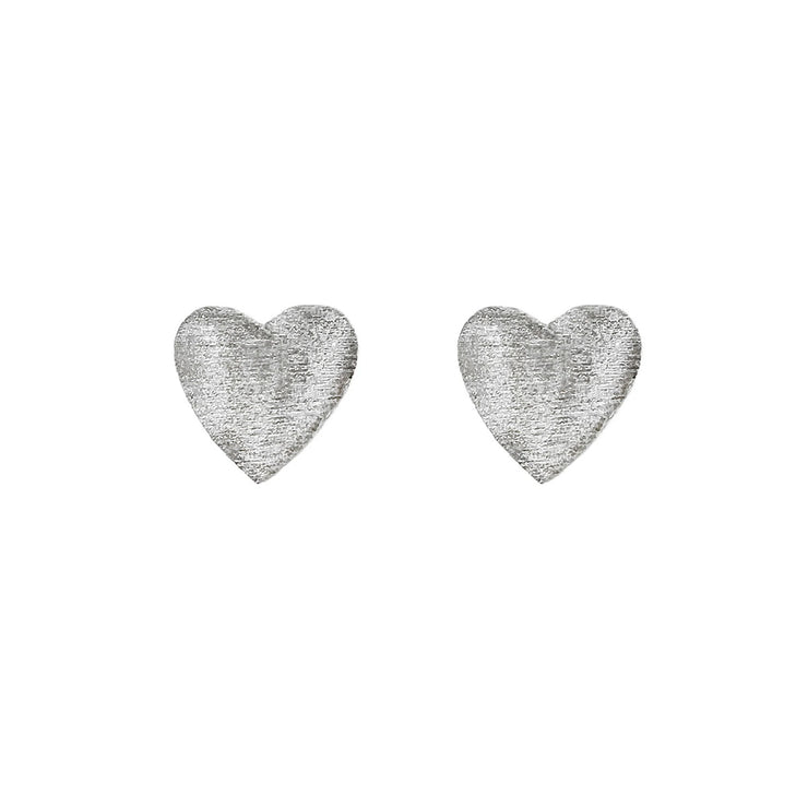 Full Heart Sterling Silver Posts