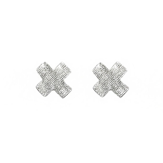 X's Sterling Silver Posts