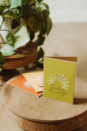 Hand-stitched Greeting Cards - Love & Light - set of 4
