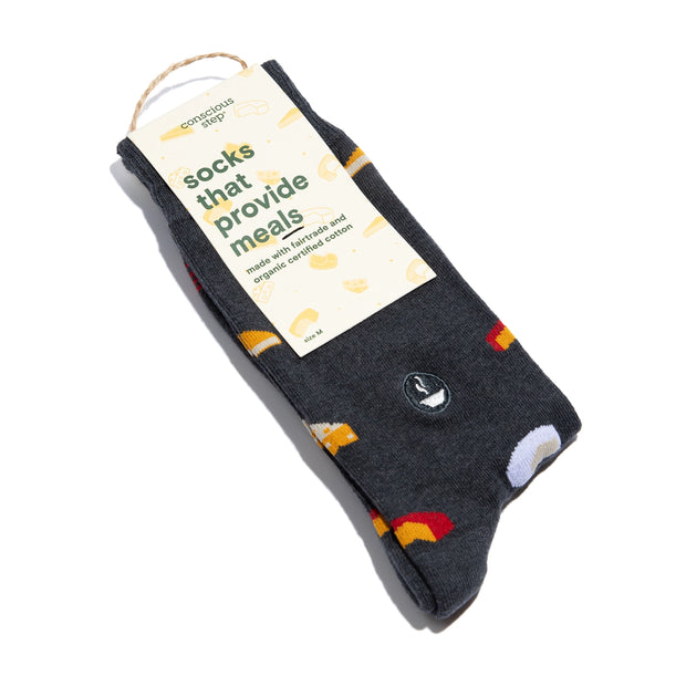 Socks that Provide Meals - Gray Cheese