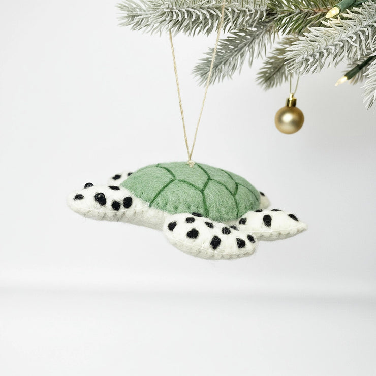 Spotty Turtle Felt Ornament