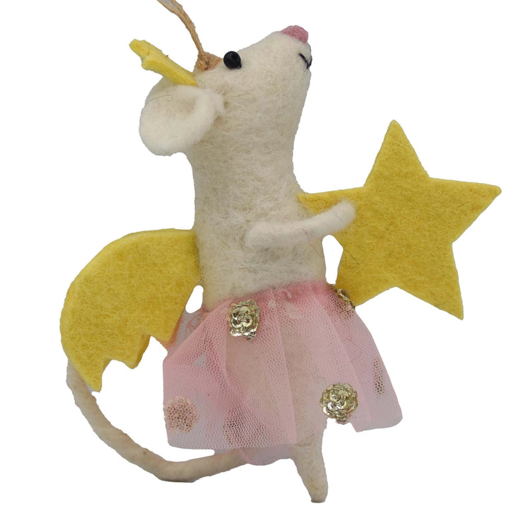 Fairy Mouse Felt Ornament