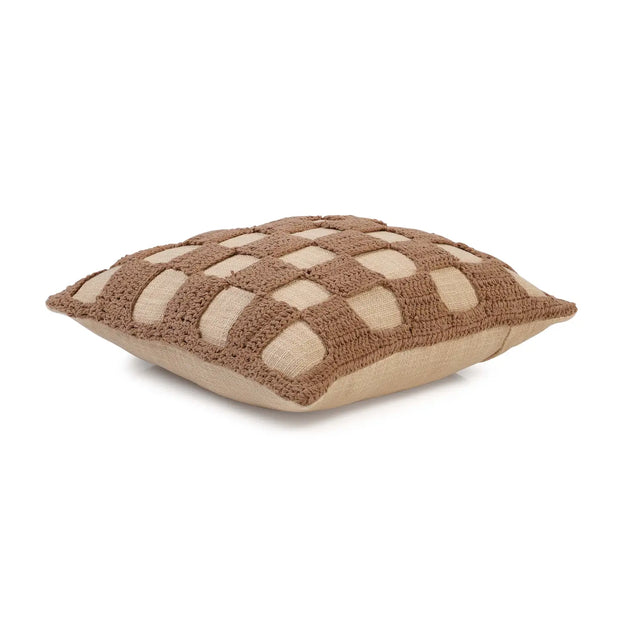 Tarika Checkered Crochet Pillow Cover