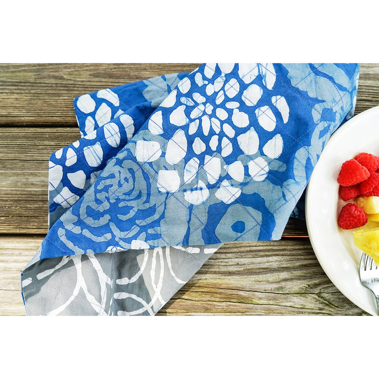 Blue Blooms Tea Towels - Set of Two