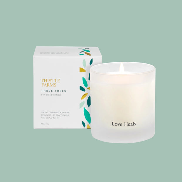 Three Trees Holiday Candle