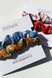 Recycled Sari Petite Scrunchies - Set of 2