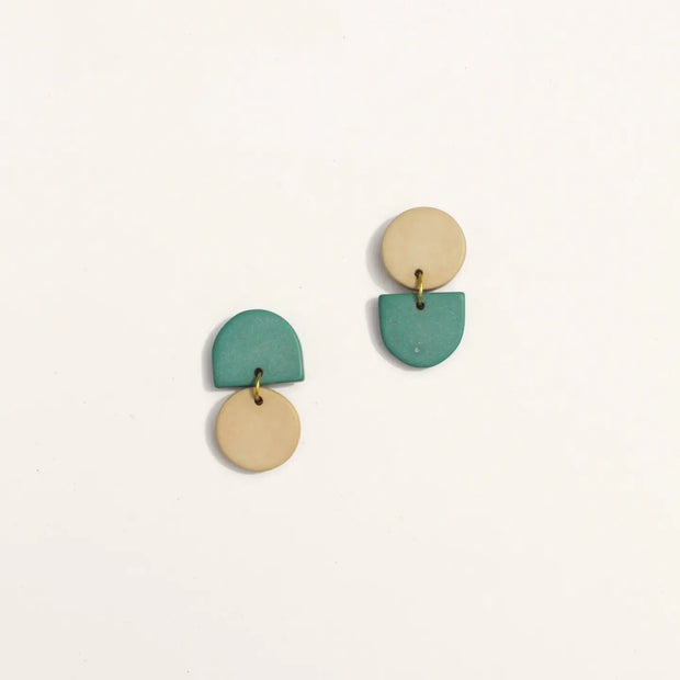 Backflip Clay Earrings - Warm Spruce