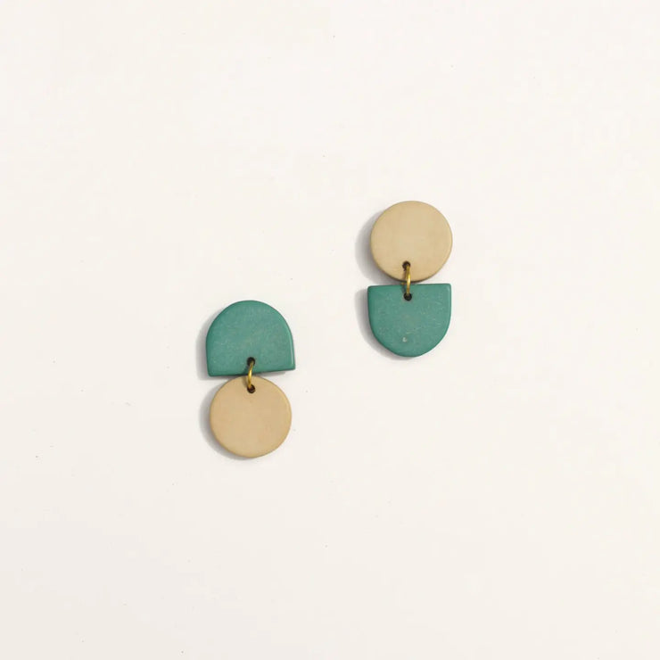 Backflip Clay Earrings - Warm Spruce