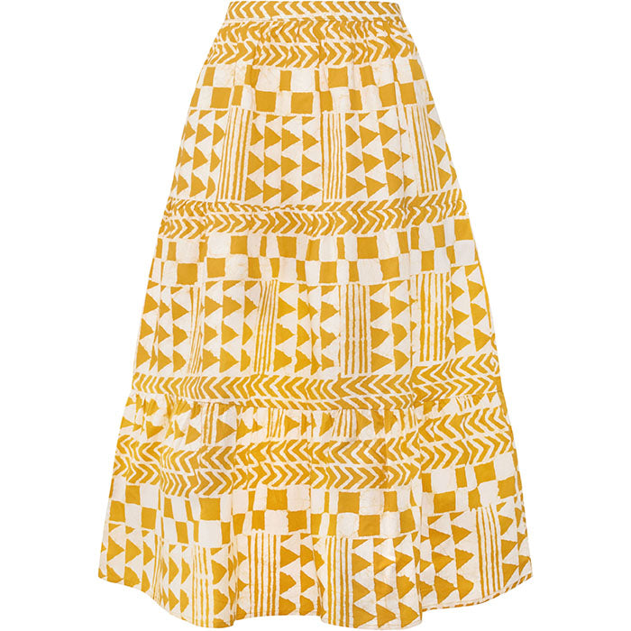 Tiered Skirt - Adobe Gold
