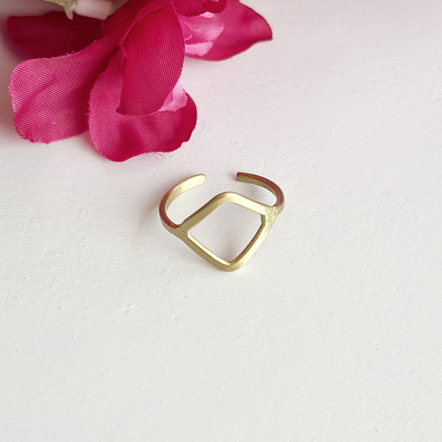 Diamond Framed Ring - Gold - Mango + Main