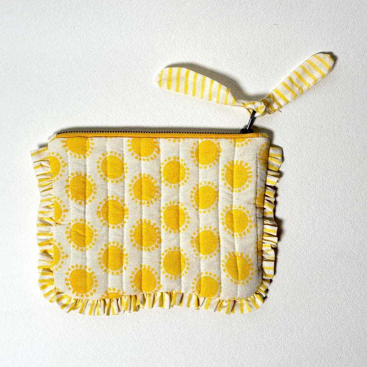 Flat Frill Pouch - Yellow