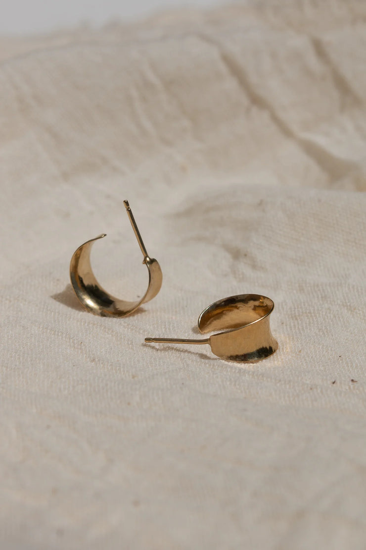 Tazara Hoop Earrings - 14K gold