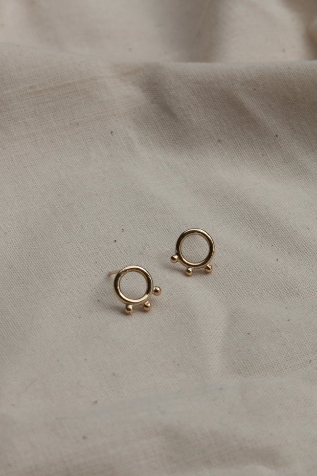 Zovu Stud Earrings - 14K gold