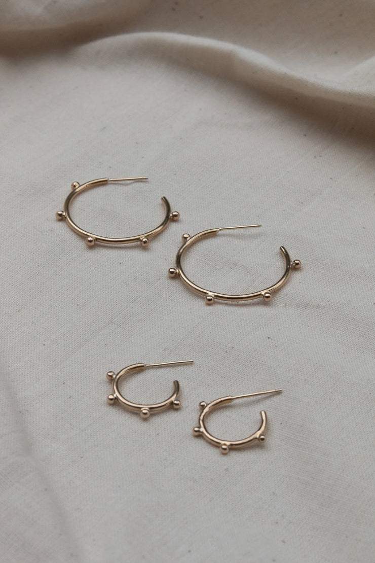 Bentu Hoop Earrings - 14K gold