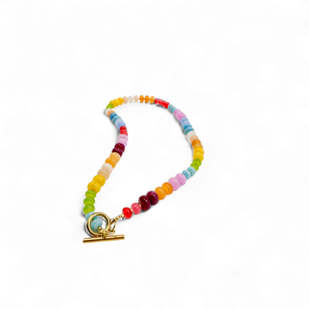 Bold Stone Necklace - Confetti Party
