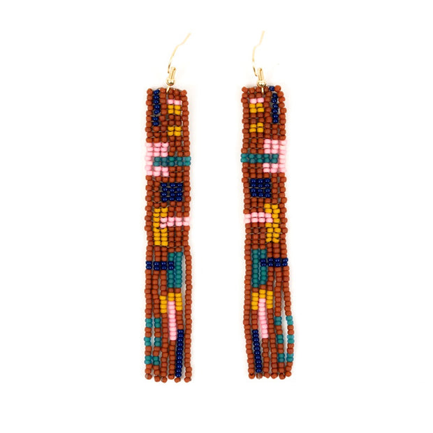 Cuadra Fringe Earrings - Deep Pop