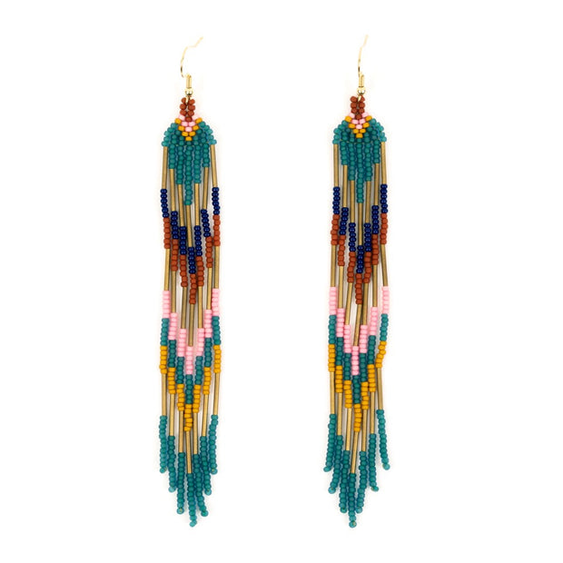 Free Spirit Fringe Earrings - Deep Pop