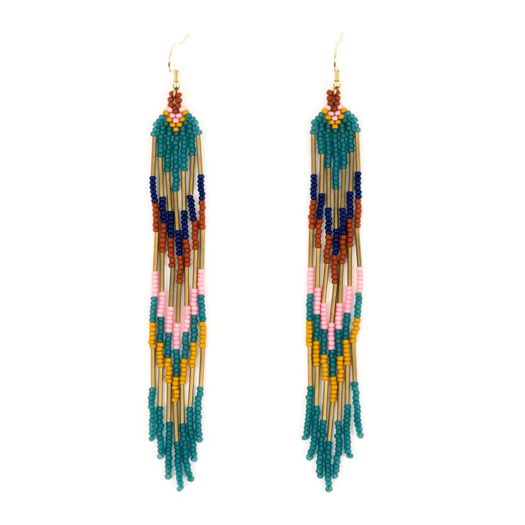 Free Spirit Fringe Earrings - Deep Pop - Mango + Main