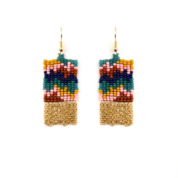 Rhythm Fringe Earrings - Deep Pop - Mango + Main