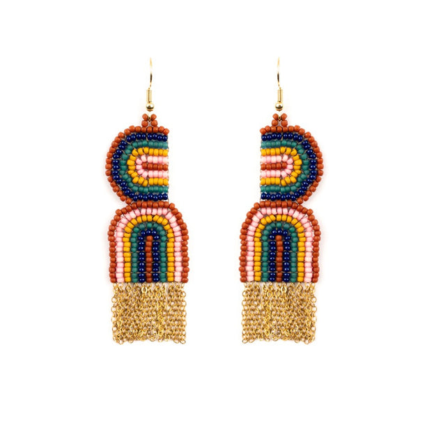 U Turn Earrings - Deep Pop - Mango + Main